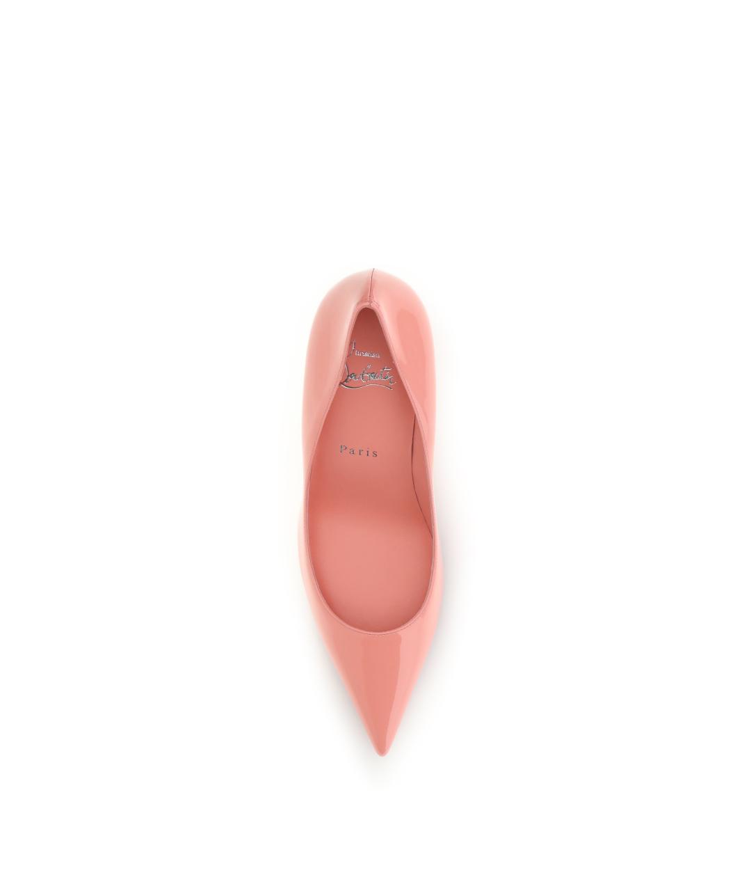CHRISTIAN LOUBOUTIN Коралловые туфли из лакированной кожи, фото 4