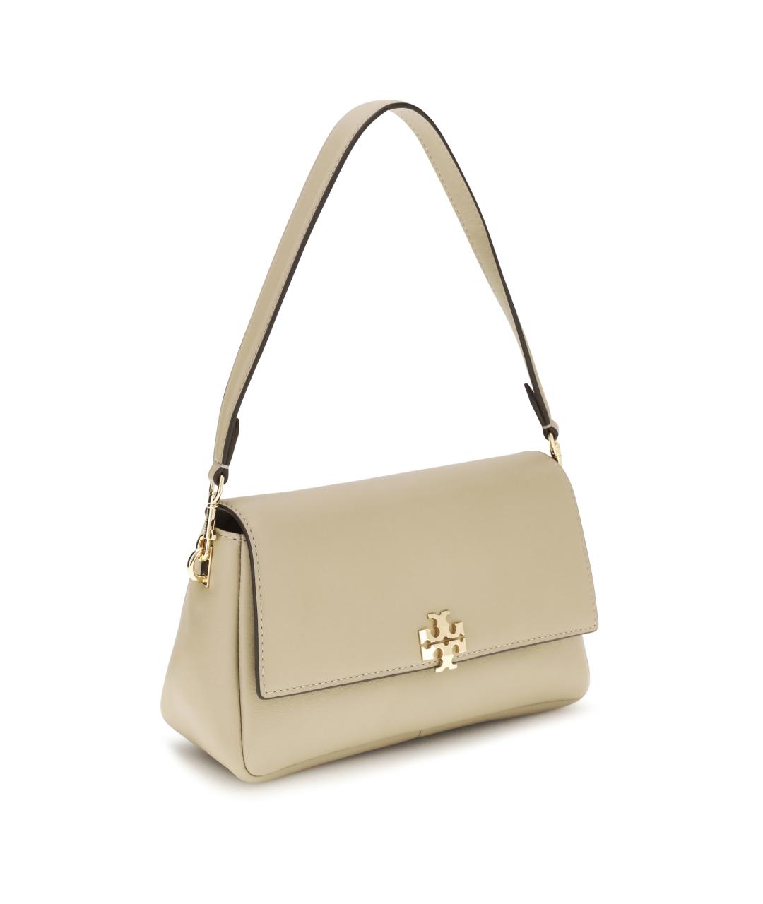 TORY BURCH Бежевая кожаная сумка через плечо, фото 2