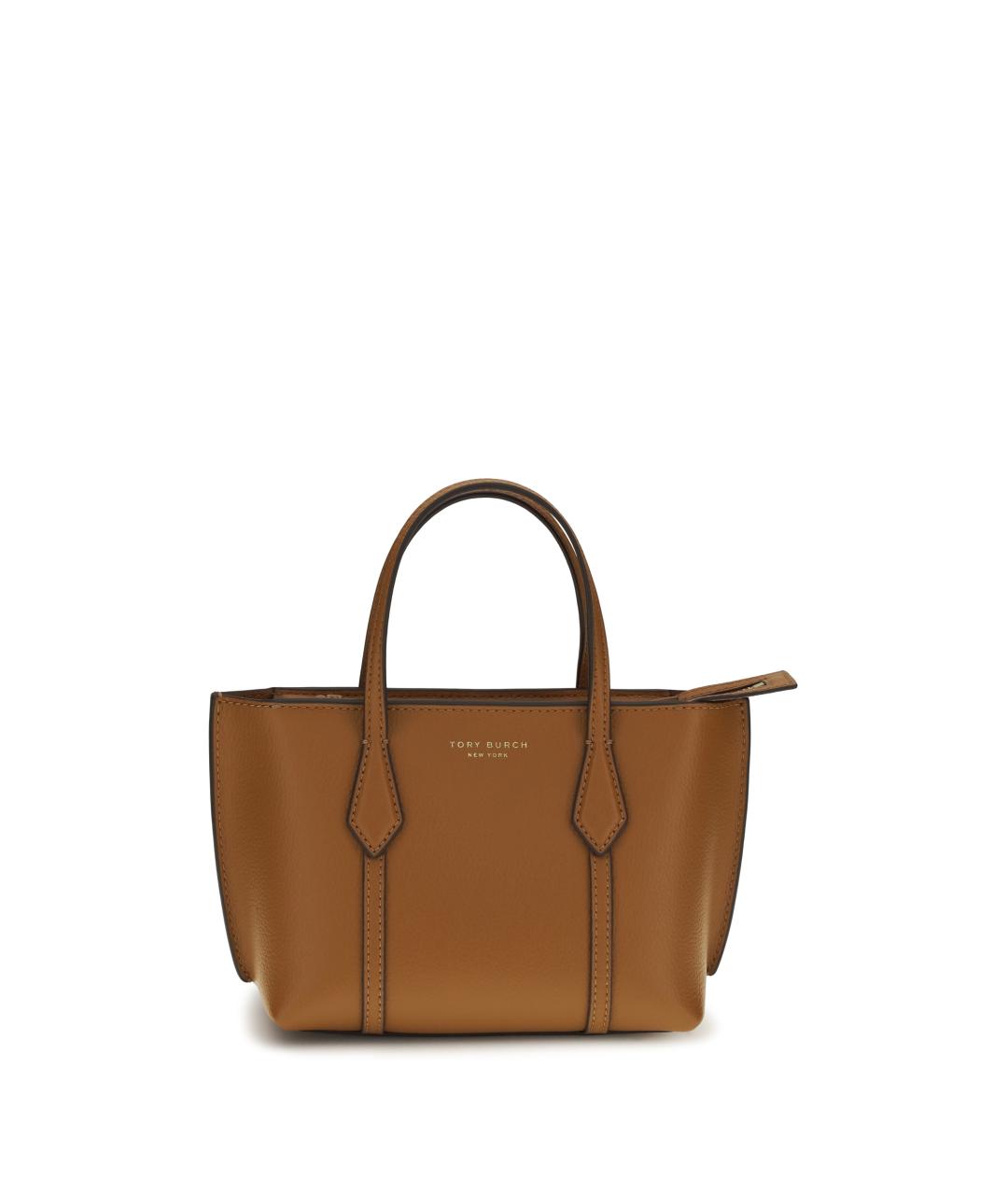 TORY BURCH Коричневая кожаная сумка тоут, фото 1