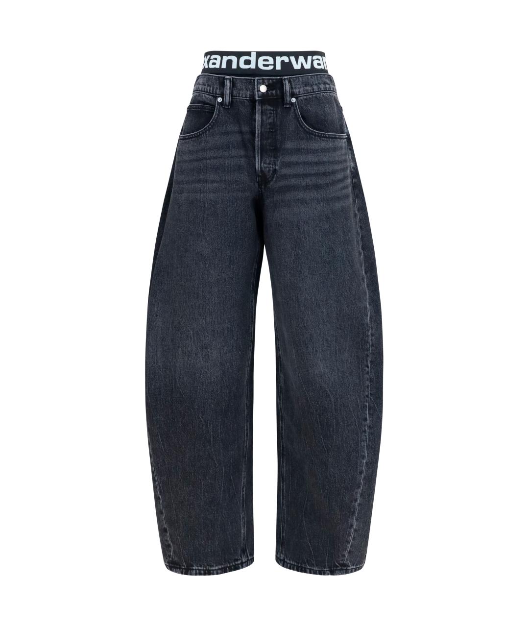 ALEXANDER WANG Серые хлопковые прямые джинсы, фото 1