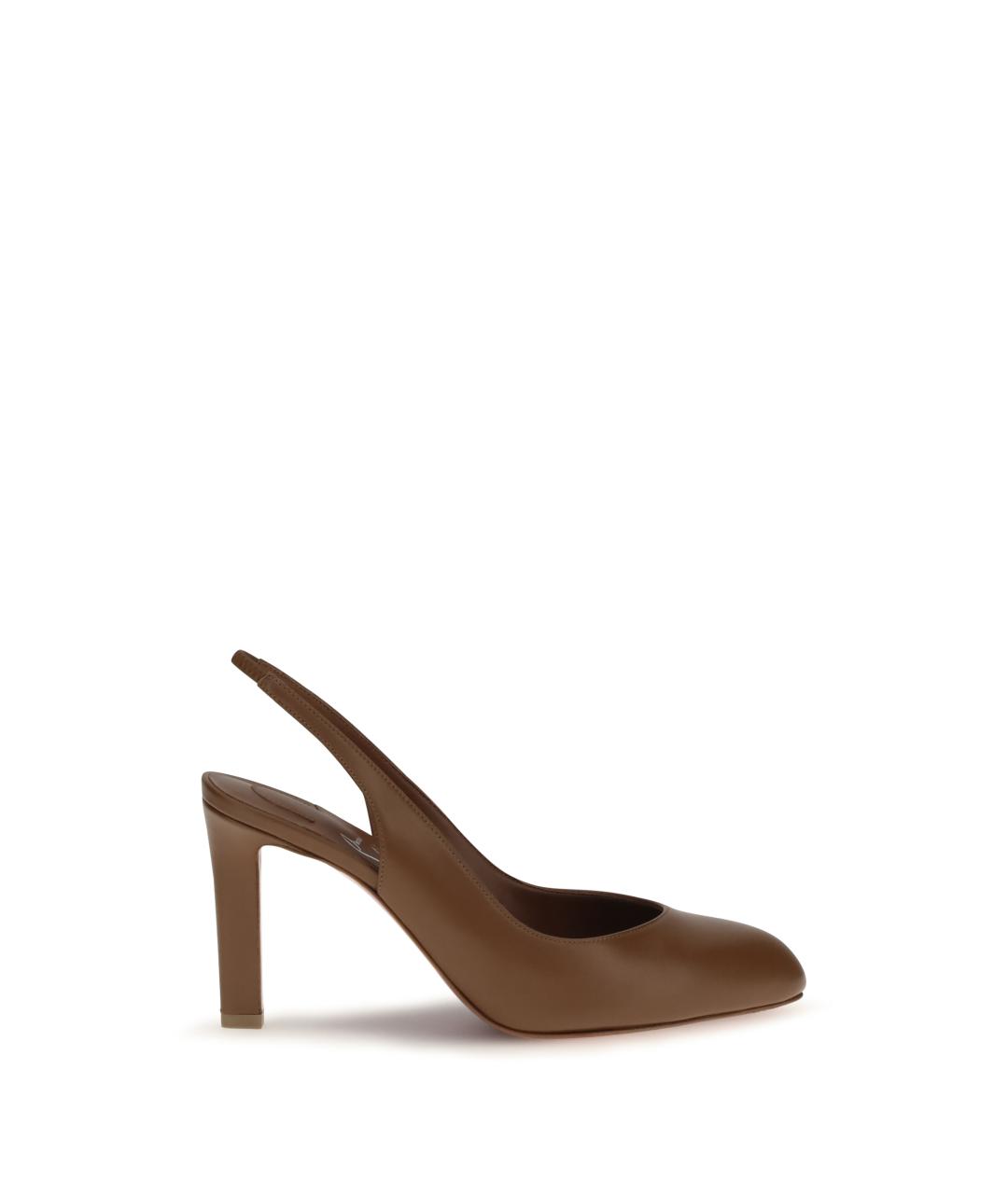 CHRISTIAN LOUBOUTIN Коричневые кожаные туфли, фото 1