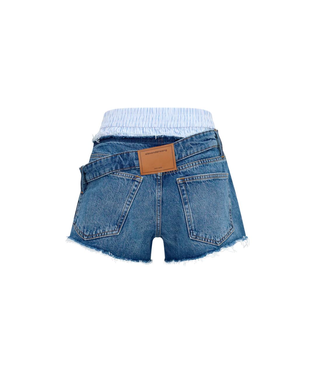 ALEXANDER WANG Синие хлопковые шорты, фото 2