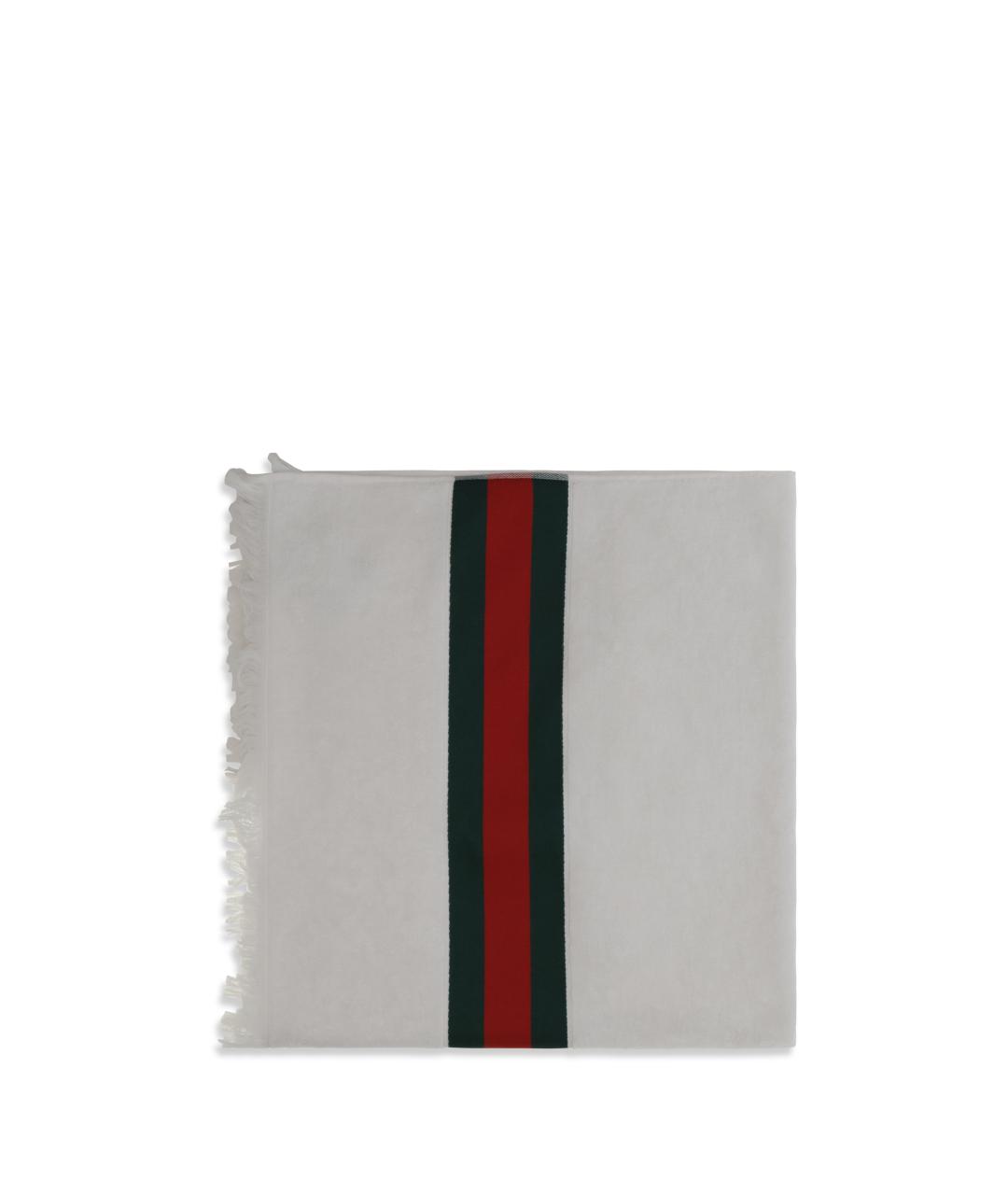 GUCCI Белый хлопковый шарф, фото 1