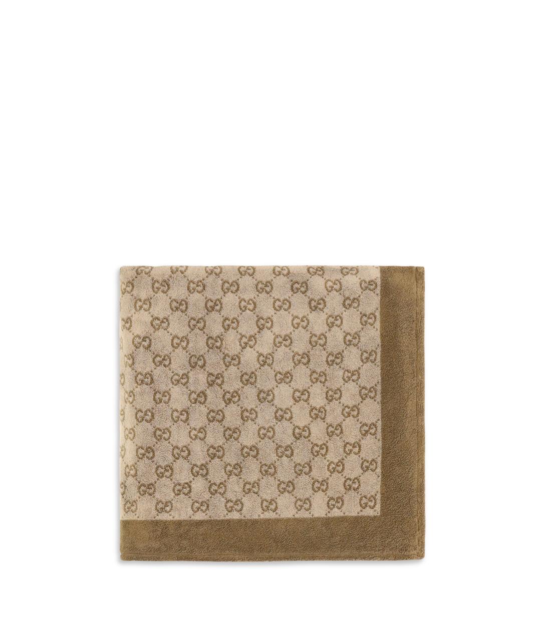 GUCCI Бежевый хлопковый шарф, фото 1