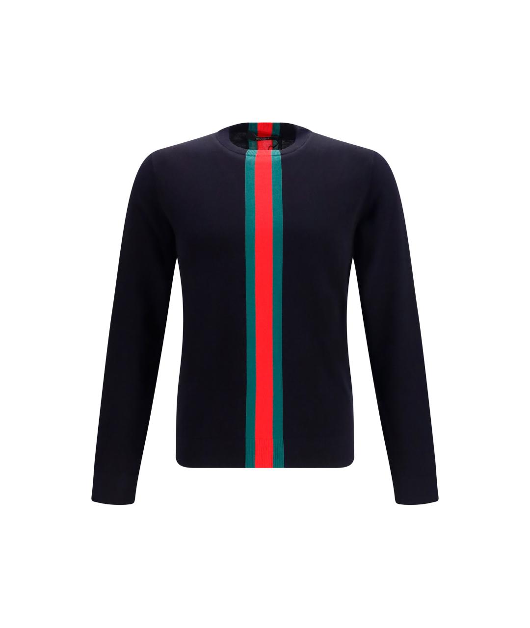 GUCCI Темно-синий хлопковый джемпер / свитер, фото 1