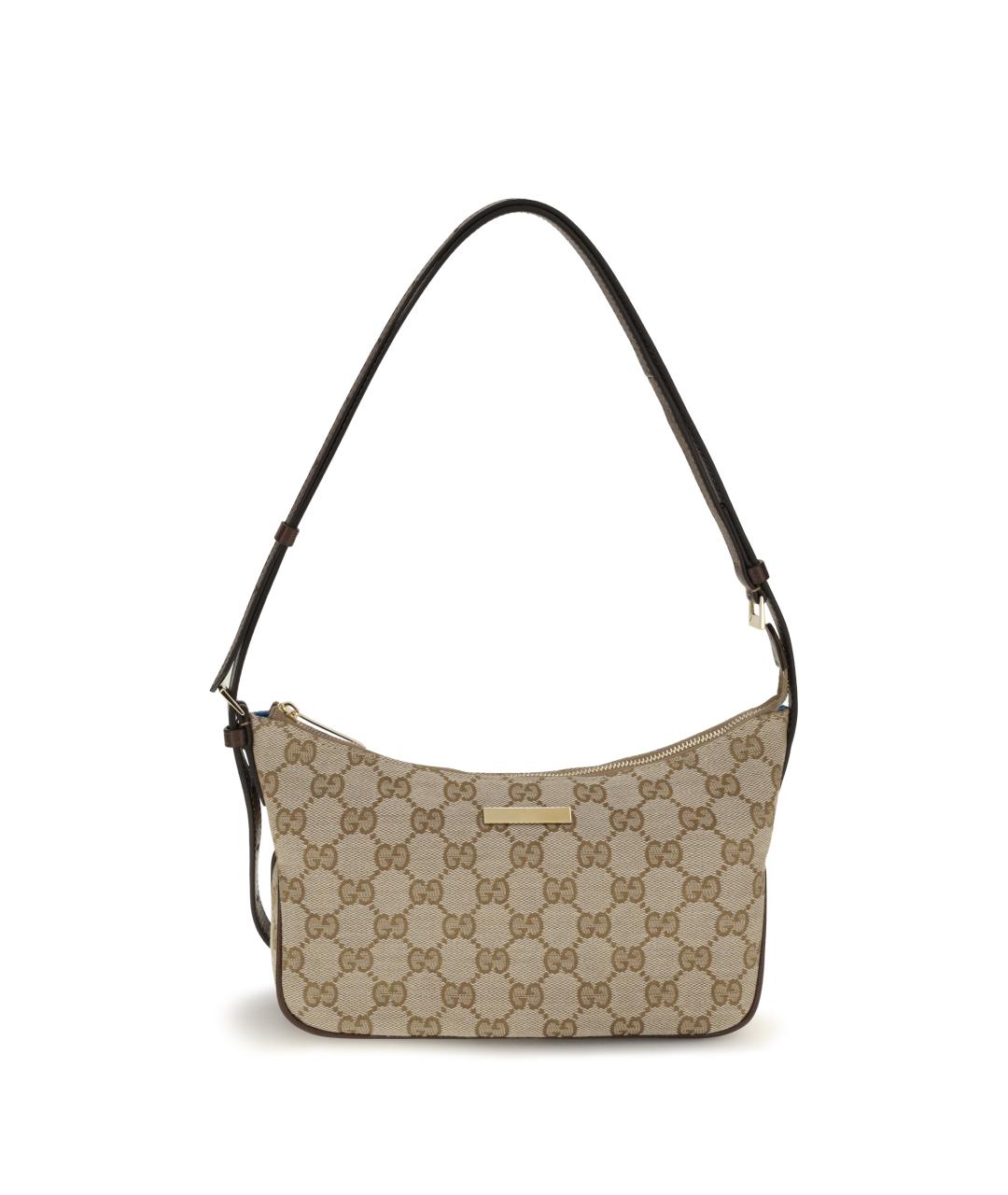 GUCCI Бежевая тканевая сумка через плечо, фото 1