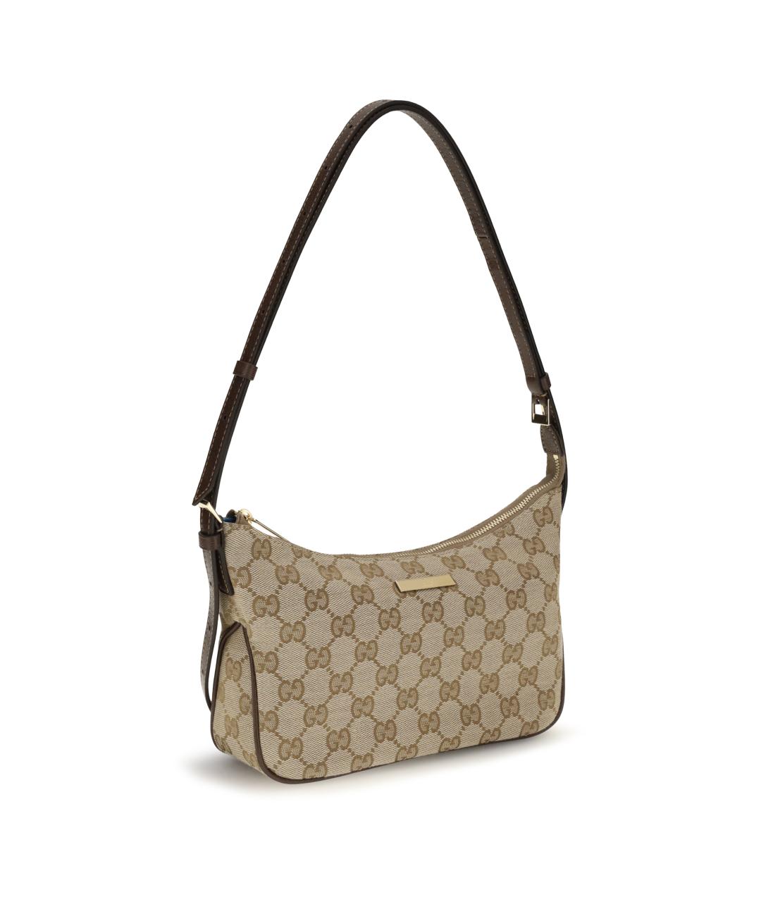 GUCCI Бежевая тканевая сумка через плечо, фото 2
