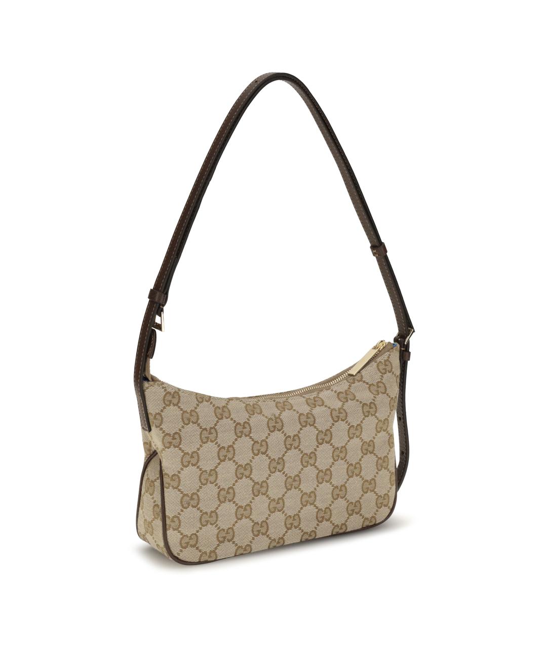 GUCCI Бежевая тканевая сумка через плечо, фото 3