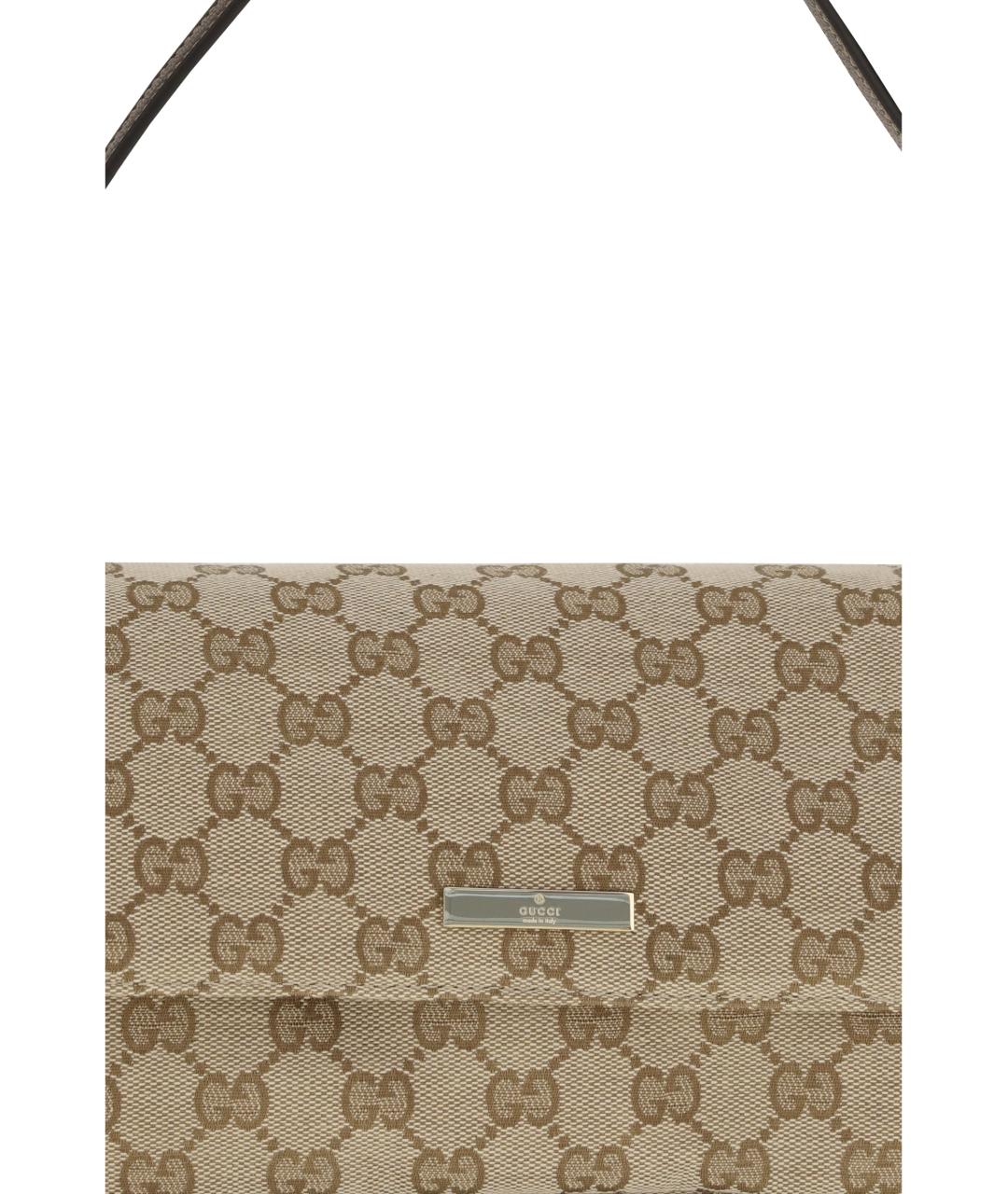 GUCCI Бежевая тканевая сумка через плечо, фото 4