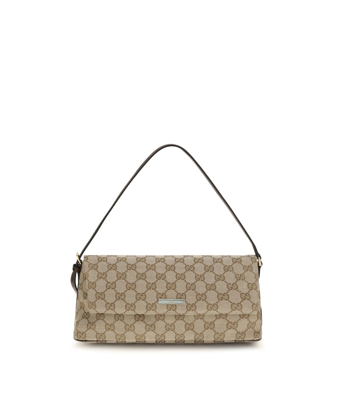 GUCCI Бежевая тканевая сумка через плечо, фото 1