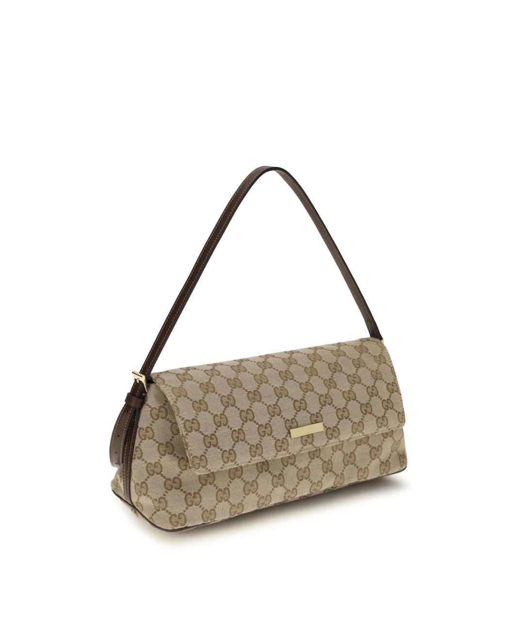 GUCCI Бежевая тканевая сумка через плечо, фото 2