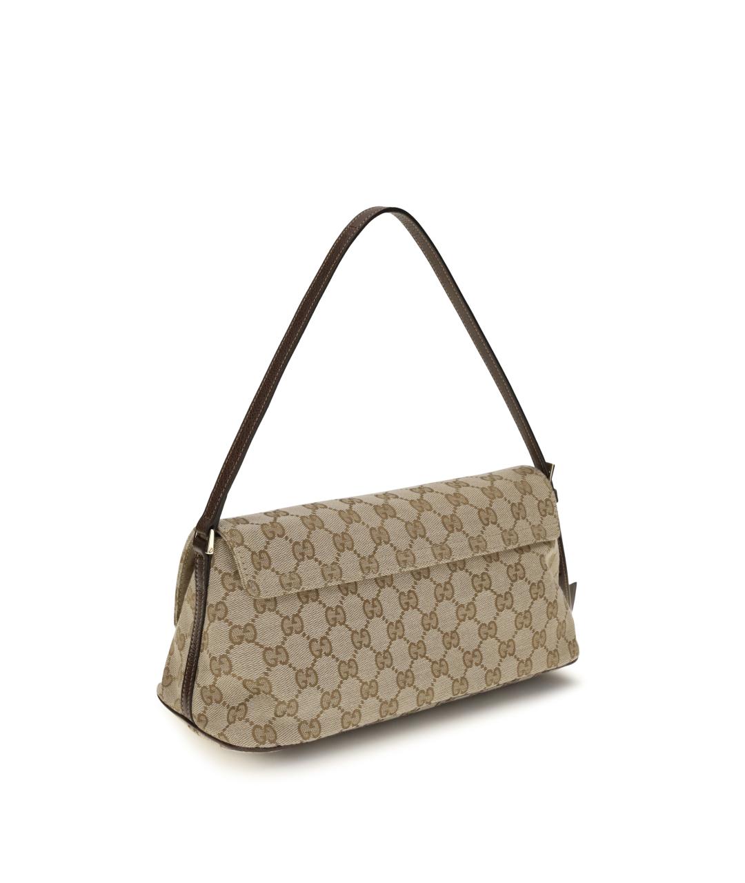 GUCCI Бежевая тканевая сумка через плечо, фото 3