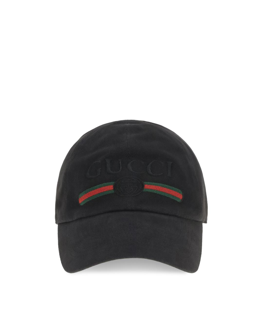 GUCCI Черная хлопковая кепка/бейсболка, фото 1