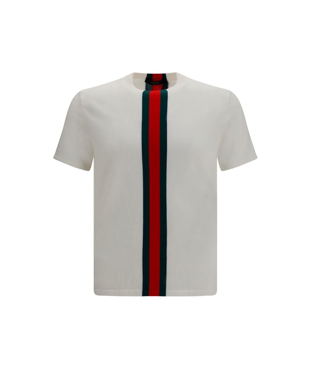 GUCCI Белая хлопковая футболка, фото 1