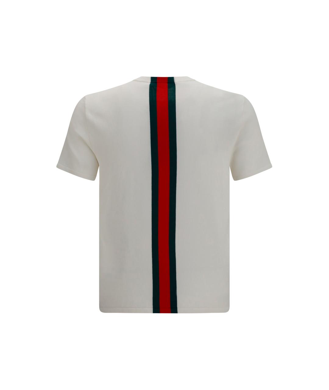 GUCCI Белая хлопковая футболка, фото 2