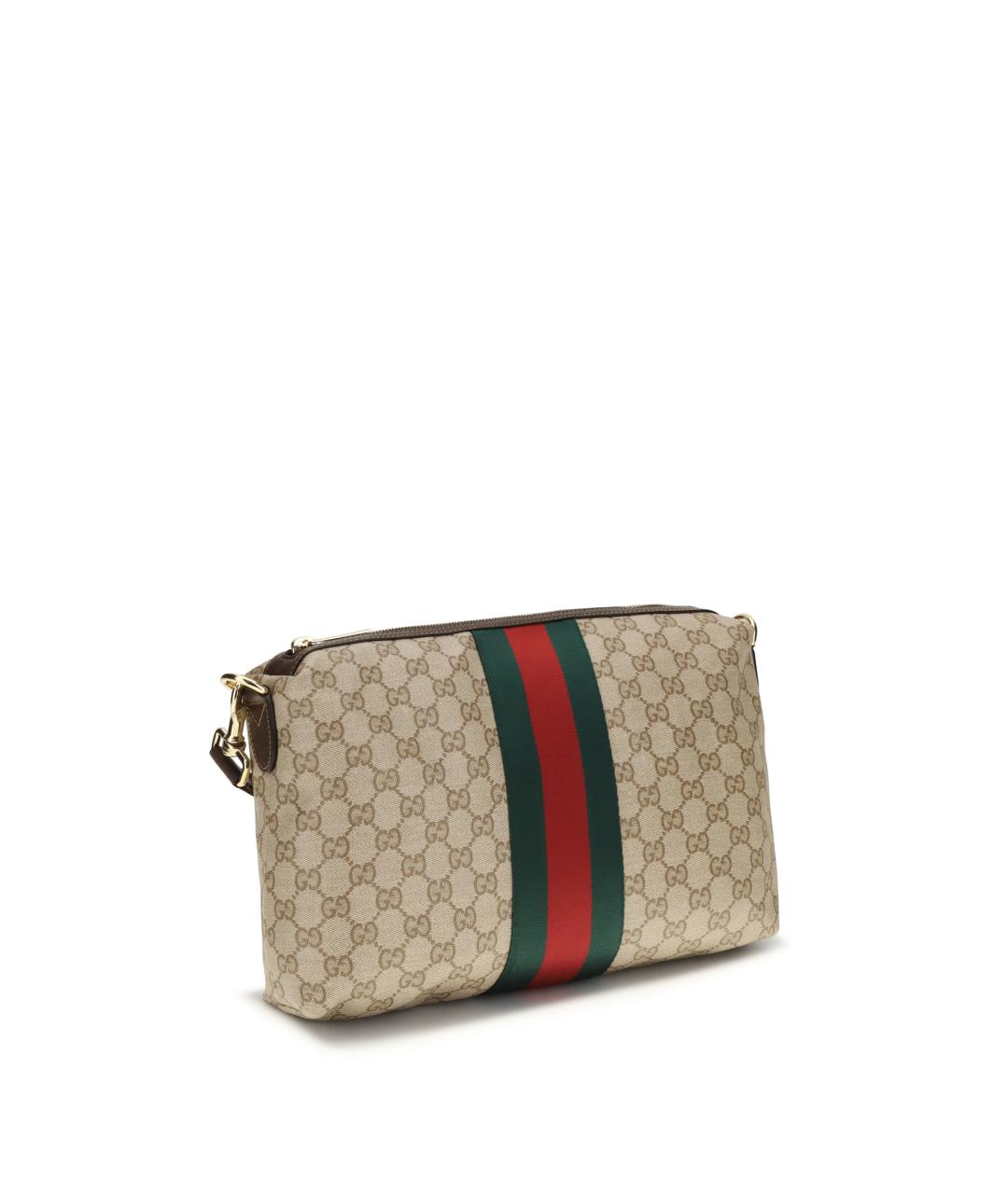 GUCCI Бежевая тканевая сумка на плечо, фото 2