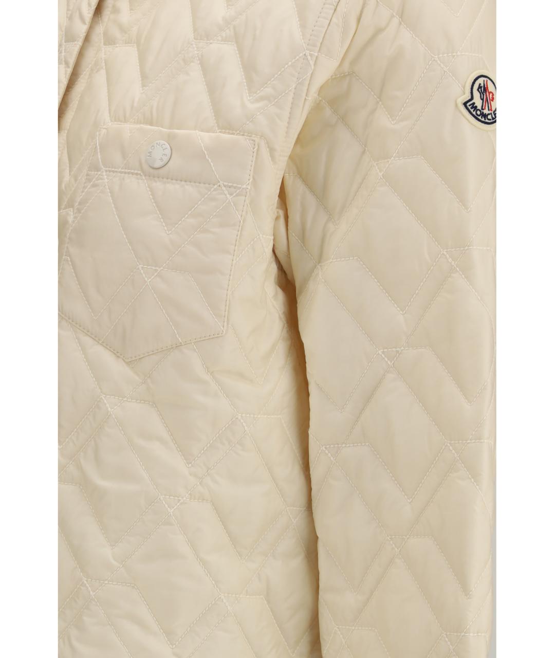 MONCLER Белая синтетическая куртка, фото 3