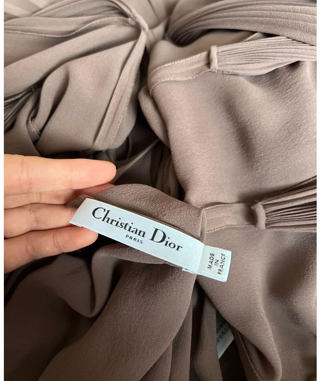 CHRISTIAN DIOR Коричневое платье, фото 3