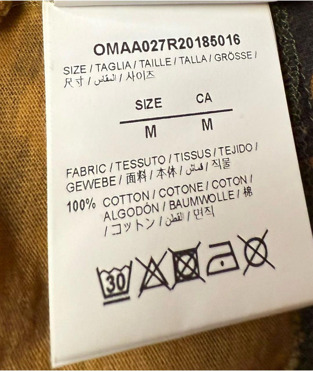 OFF-WHITE Хаки хлопковая футболка, фото 6