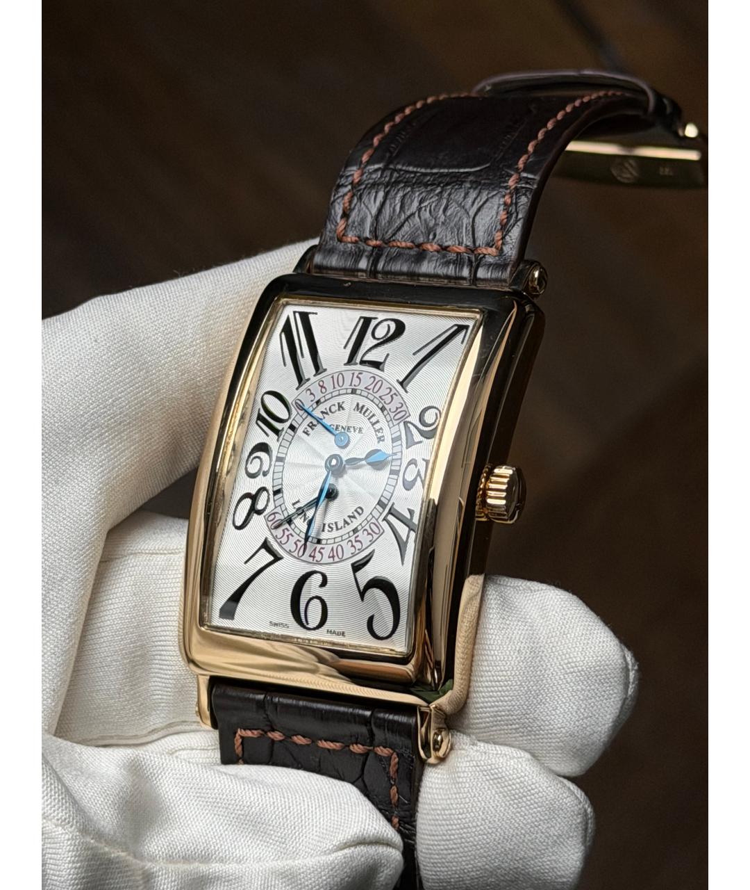 FRANCK MULLER Бежевые часы из желтого золота, фото 3