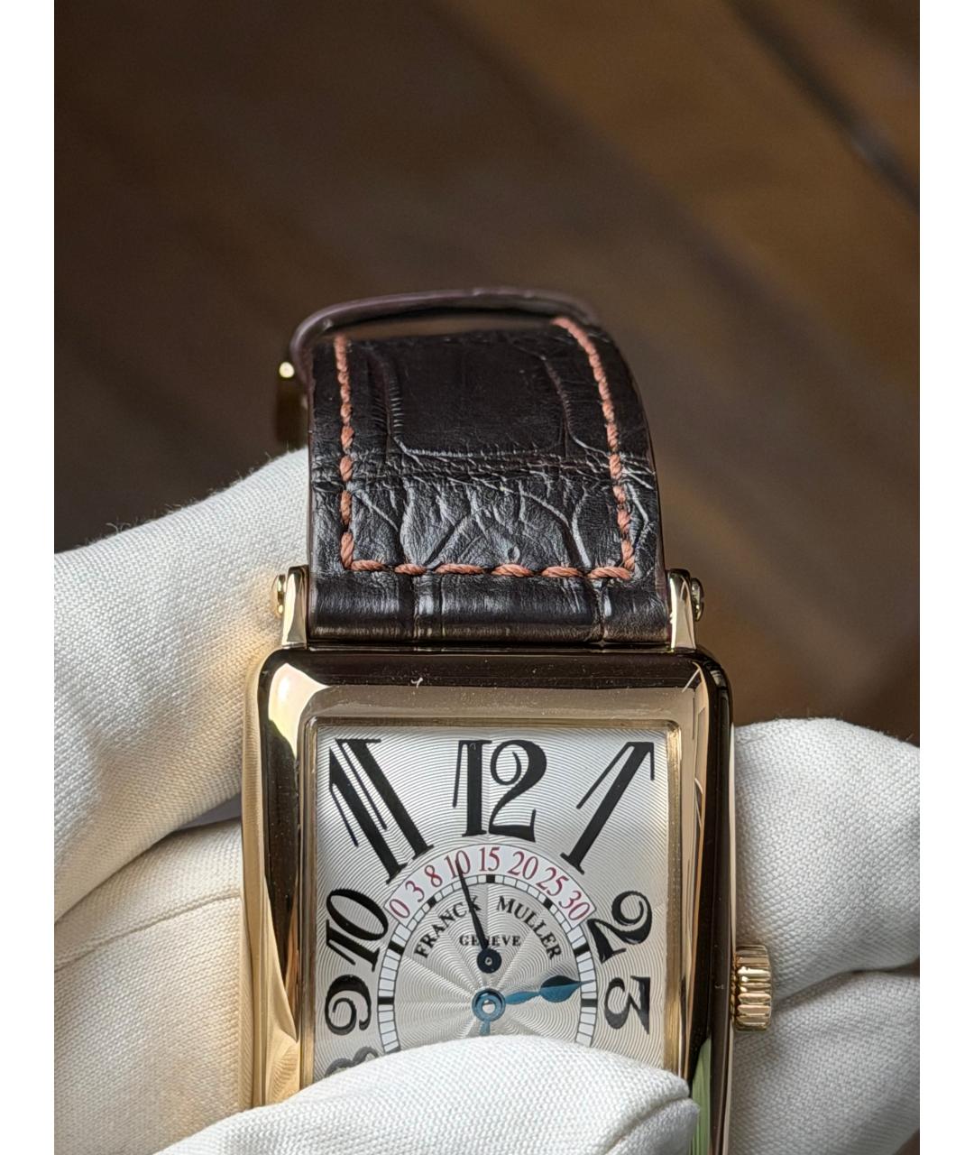 FRANCK MULLER Бежевые часы из желтого золота, фото 6