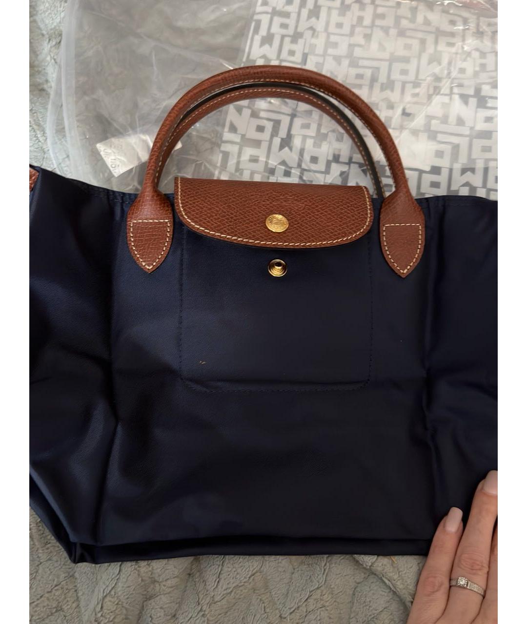LONGCHAMP Темно-синяя сумка тоут, фото 6