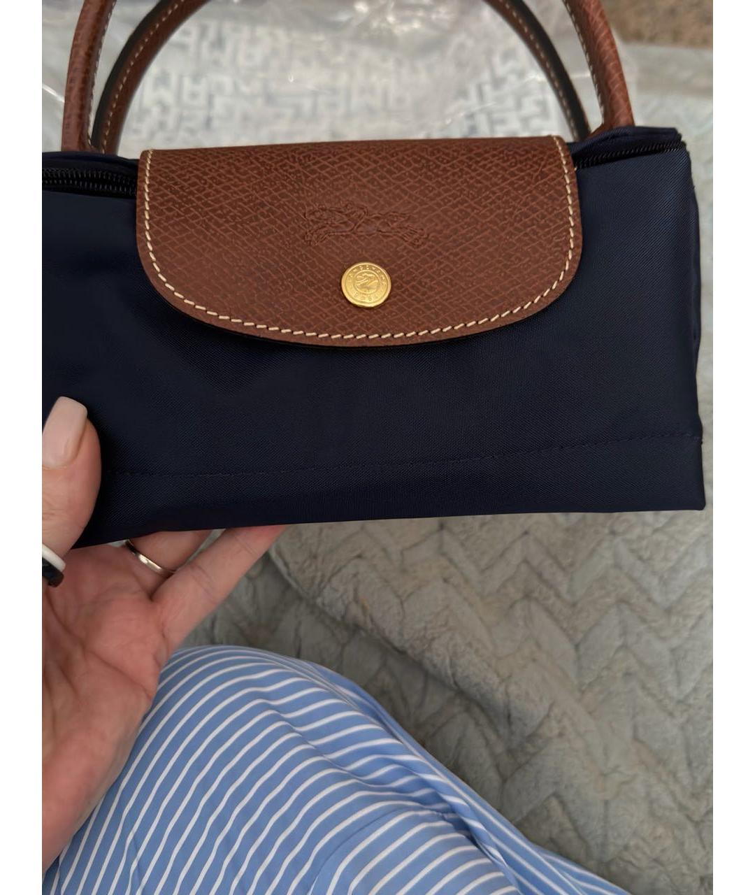 LONGCHAMP Темно-синяя сумка тоут, фото 7