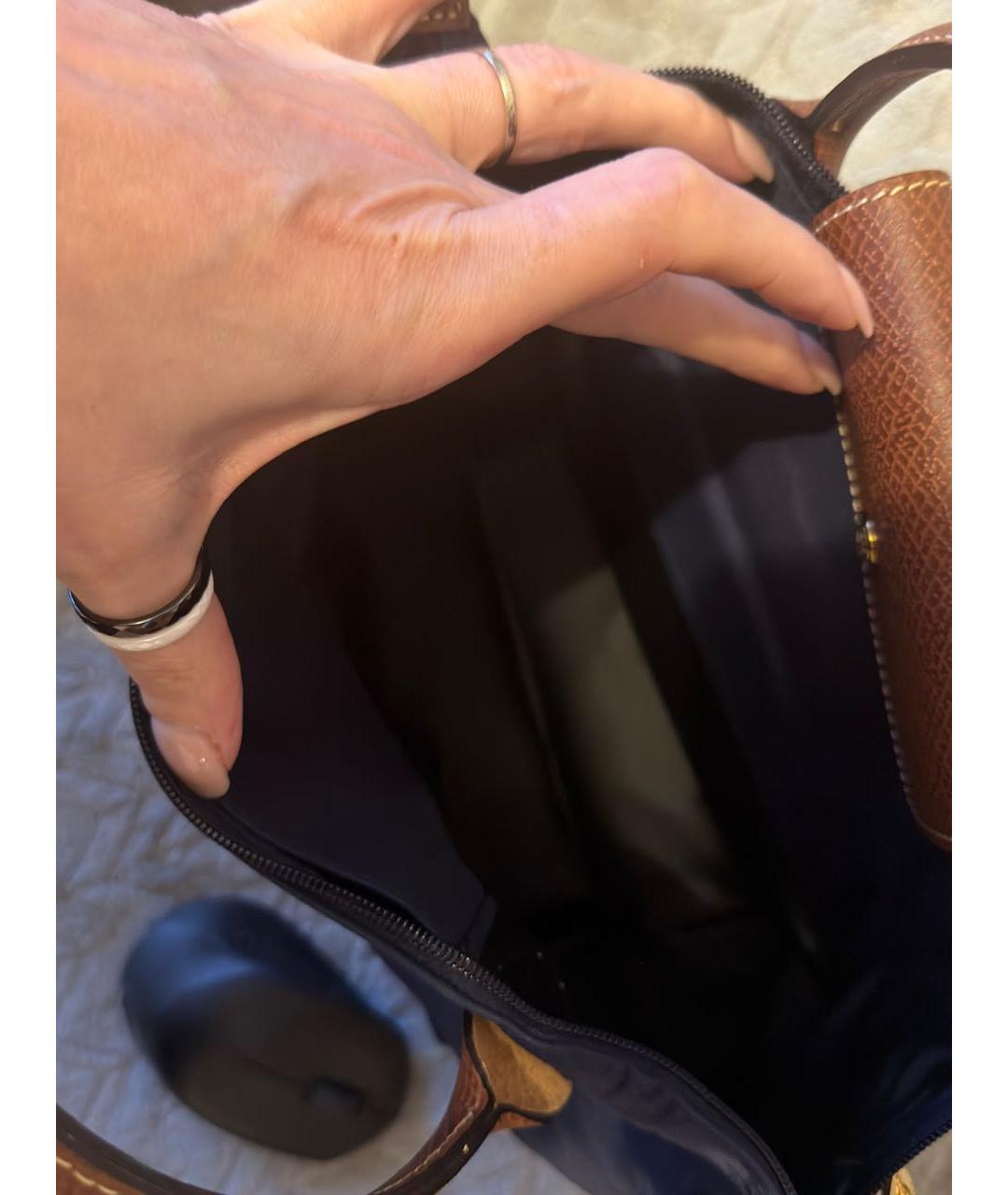 LONGCHAMP Темно-синяя сумка тоут, фото 4