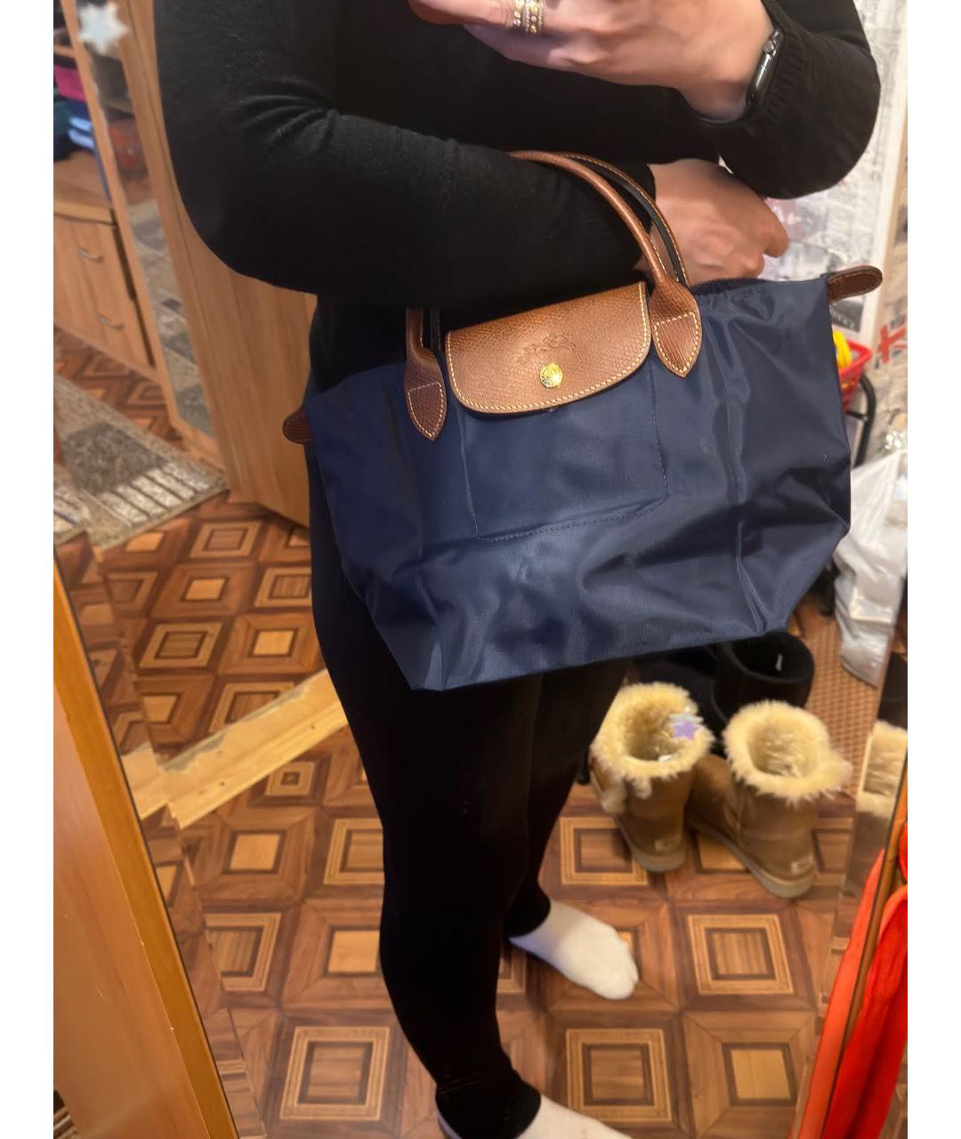 LONGCHAMP Темно-синяя сумка тоут, фото 8