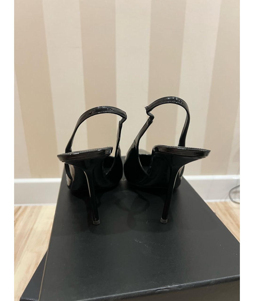 SAINT LAURENT Черные туфли из лакированной кожи, фото 4
