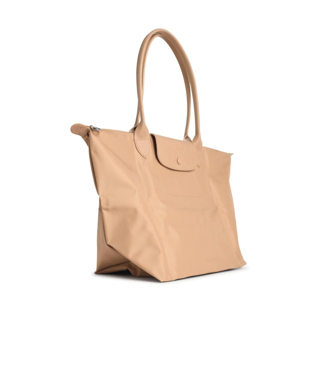 LONGCHAMP Бежевая синтетическая сумка тоут, фото 2