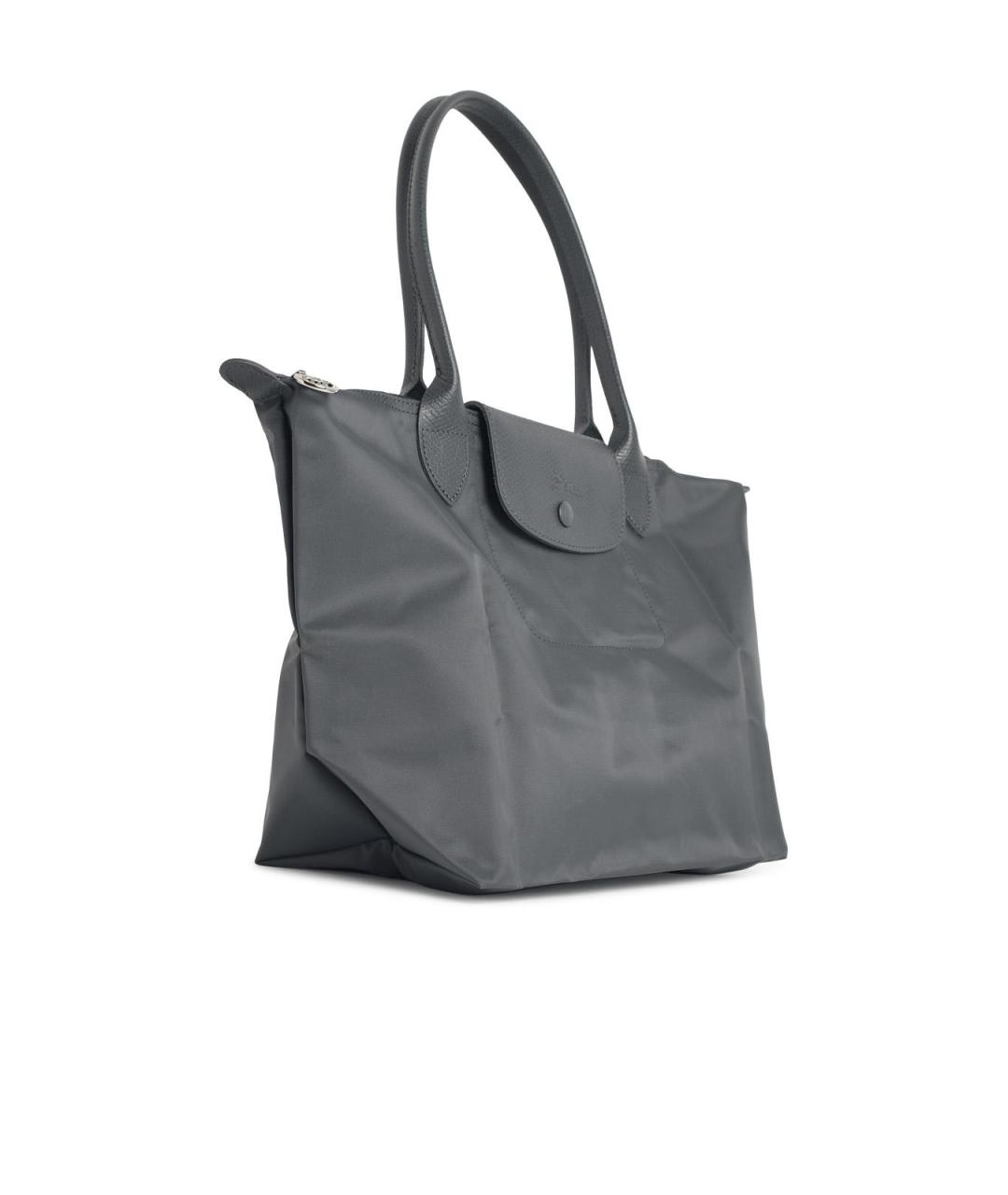 LONGCHAMP Серая синтетическая сумка тоут, фото 2