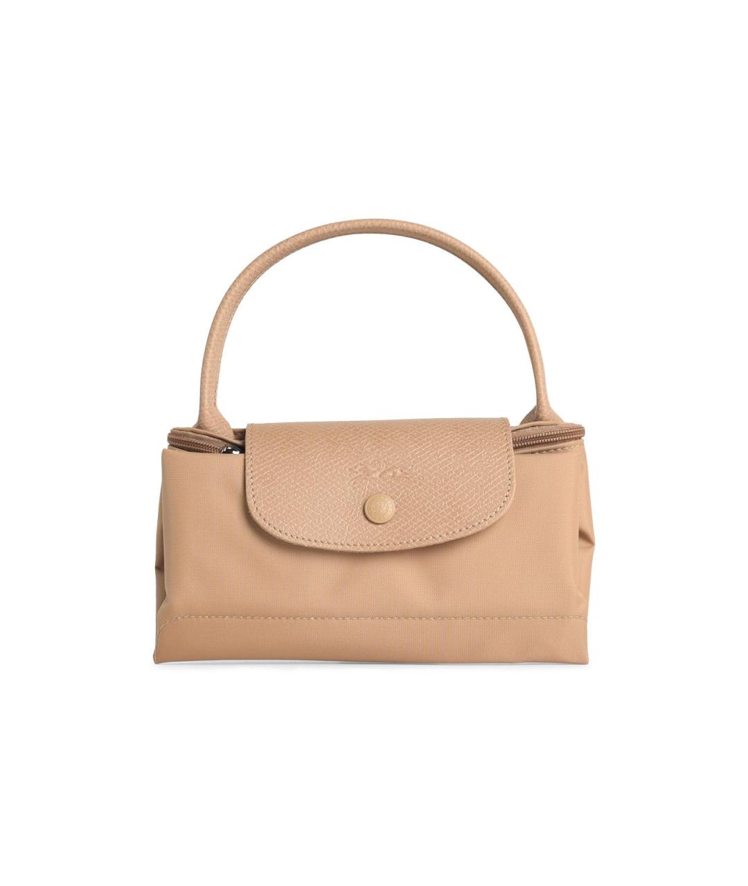 LONGCHAMP Бежевая синтетическая сумка тоут, фото 1