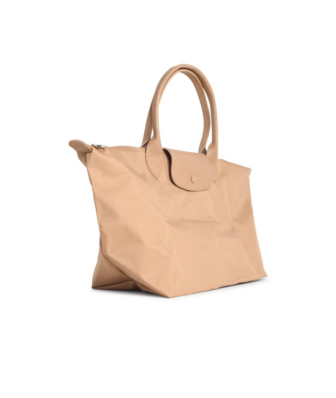 LONGCHAMP Бежевая синтетическая сумка тоут, фото 2