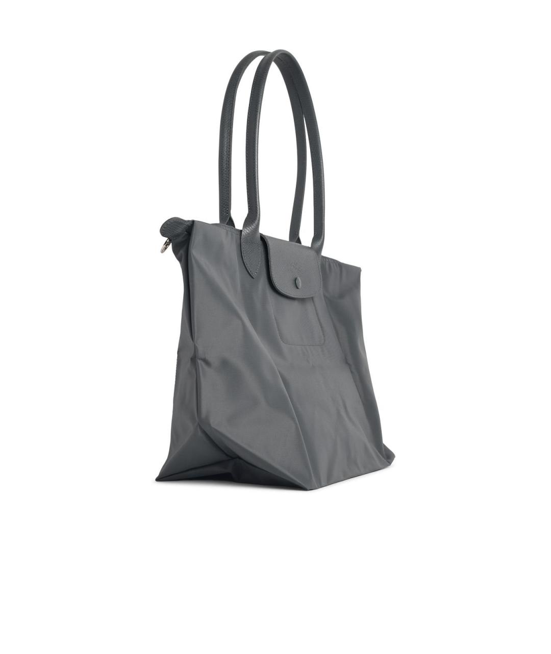 LONGCHAMP Серая синтетическая сумка тоут, фото 2