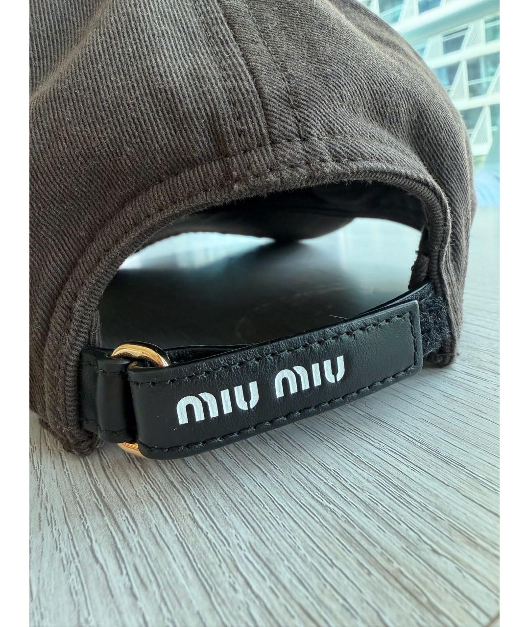 MIU MIU Коричневая хлопковая кепка, фото 5