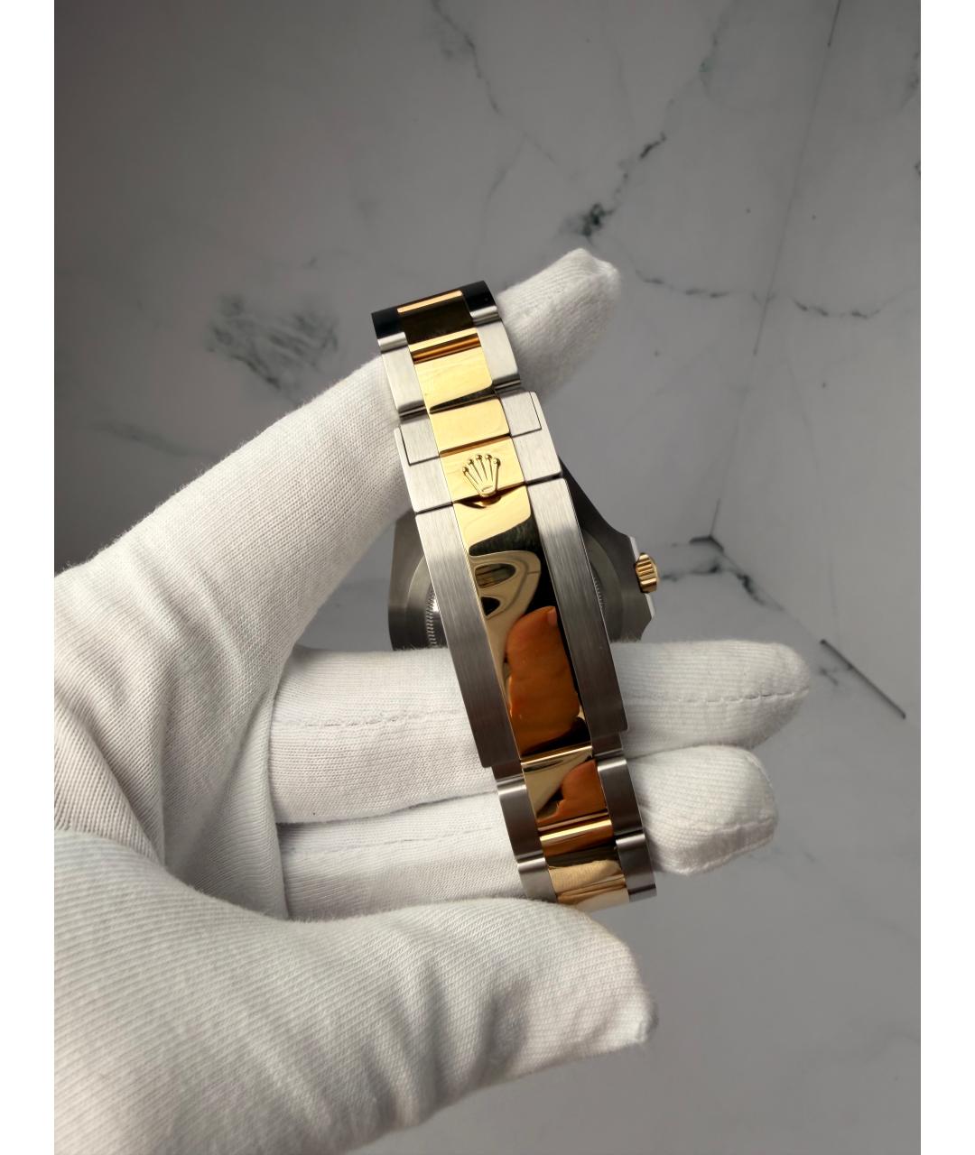 ROLEX Черные часы из желтого золота, фото 8