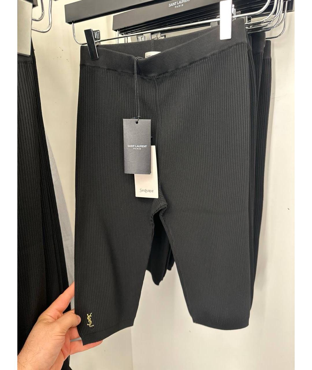 SAINT LAURENT Черные вискозные шорты, фото 5