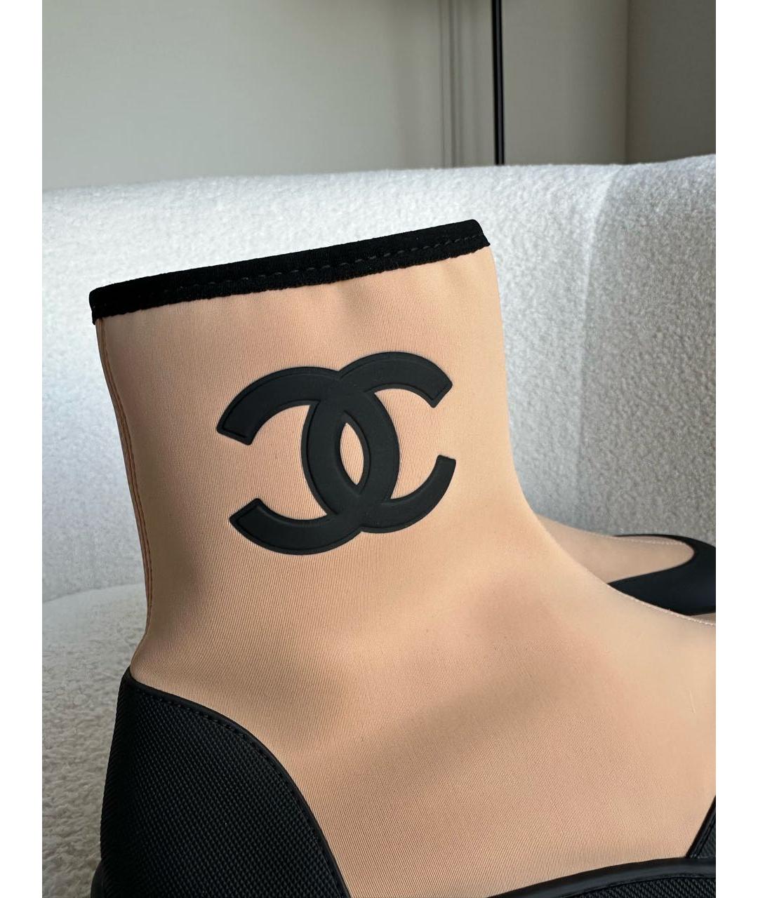 CHANEL Бежевые ботинки, фото 6