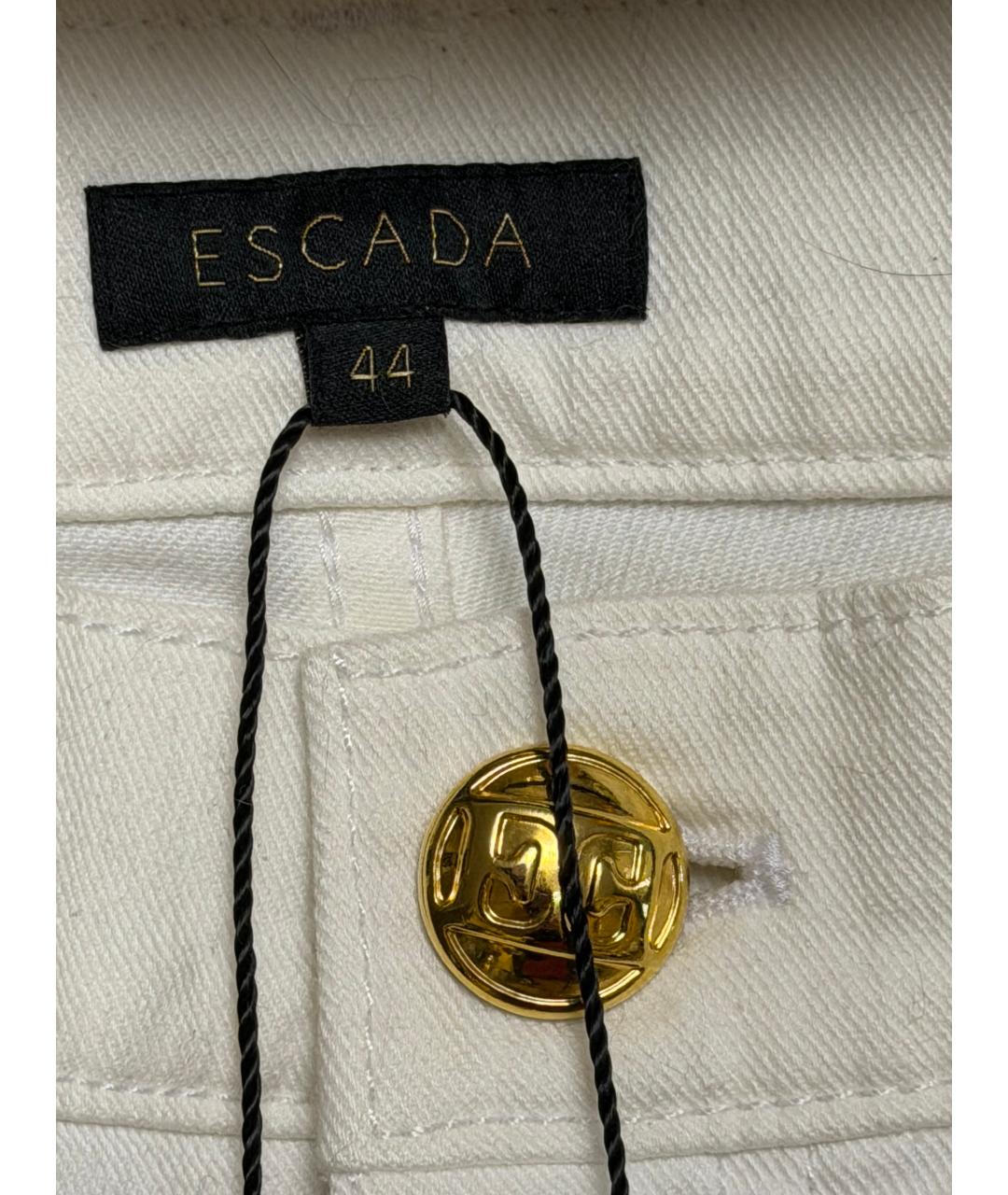 ESCADA Белый хлопко-эластановый костюм с брюками, фото 7