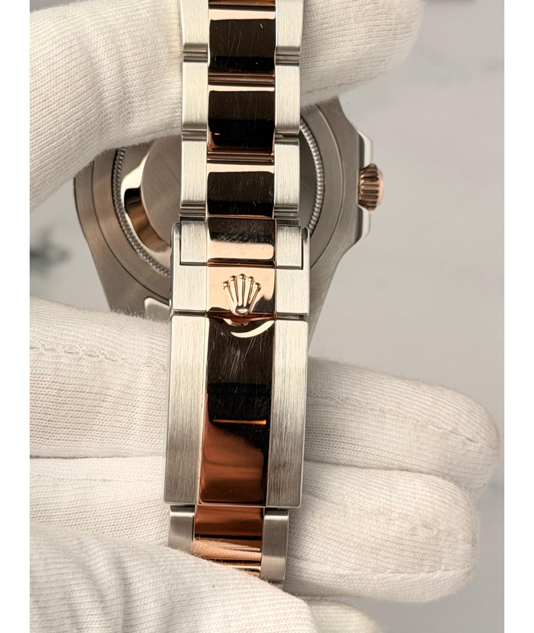 ROLEX Черные часы из розового золота, фото 8