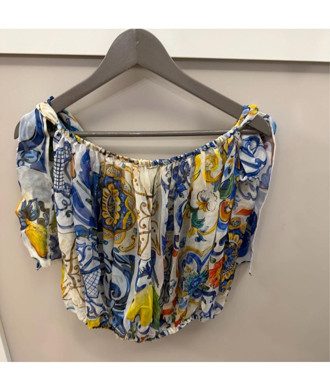 DOLCE&GABBANA Мульти шелковая блузы, фото 2