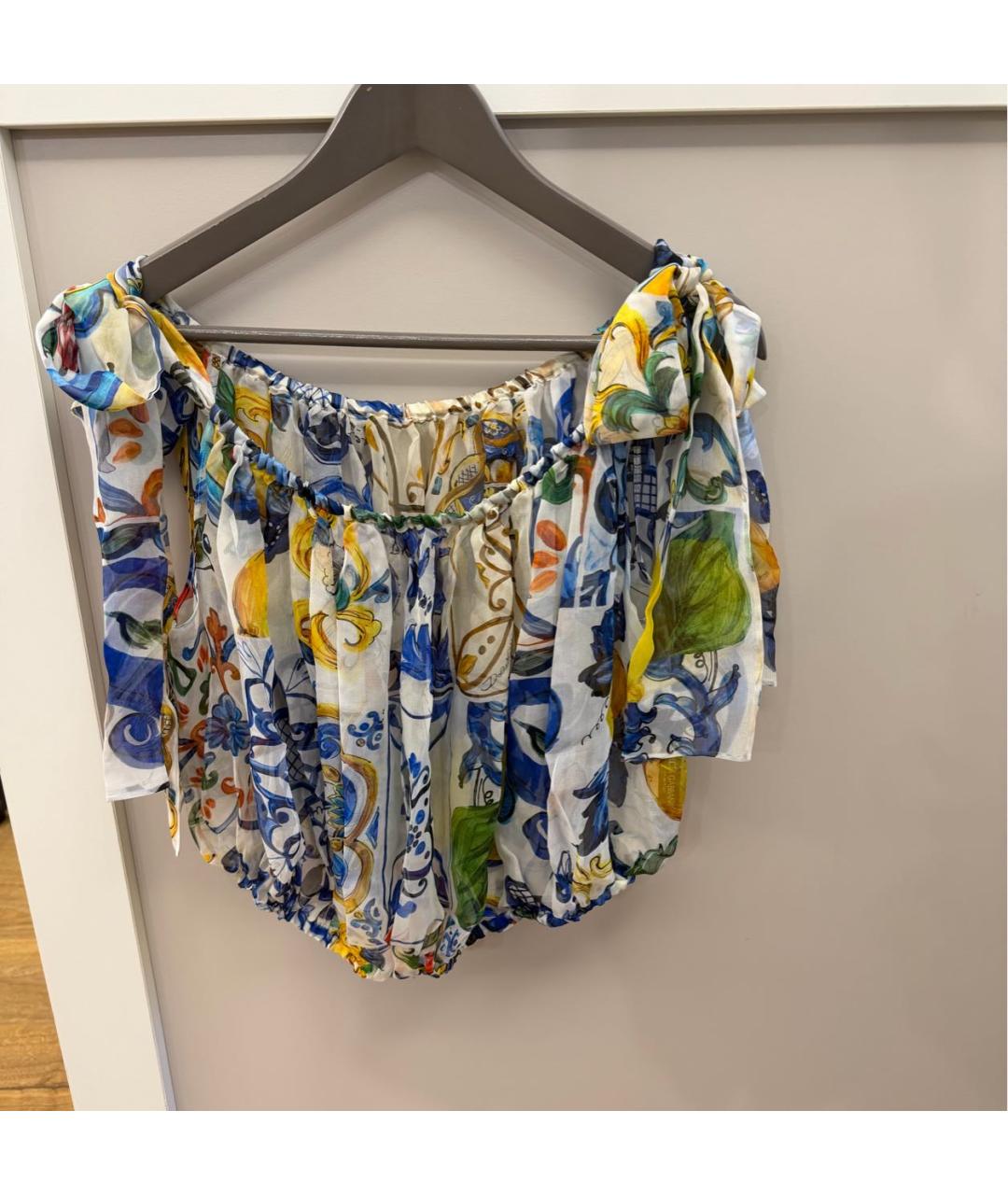 DOLCE&GABBANA Мульти шелковая блузы, фото 9