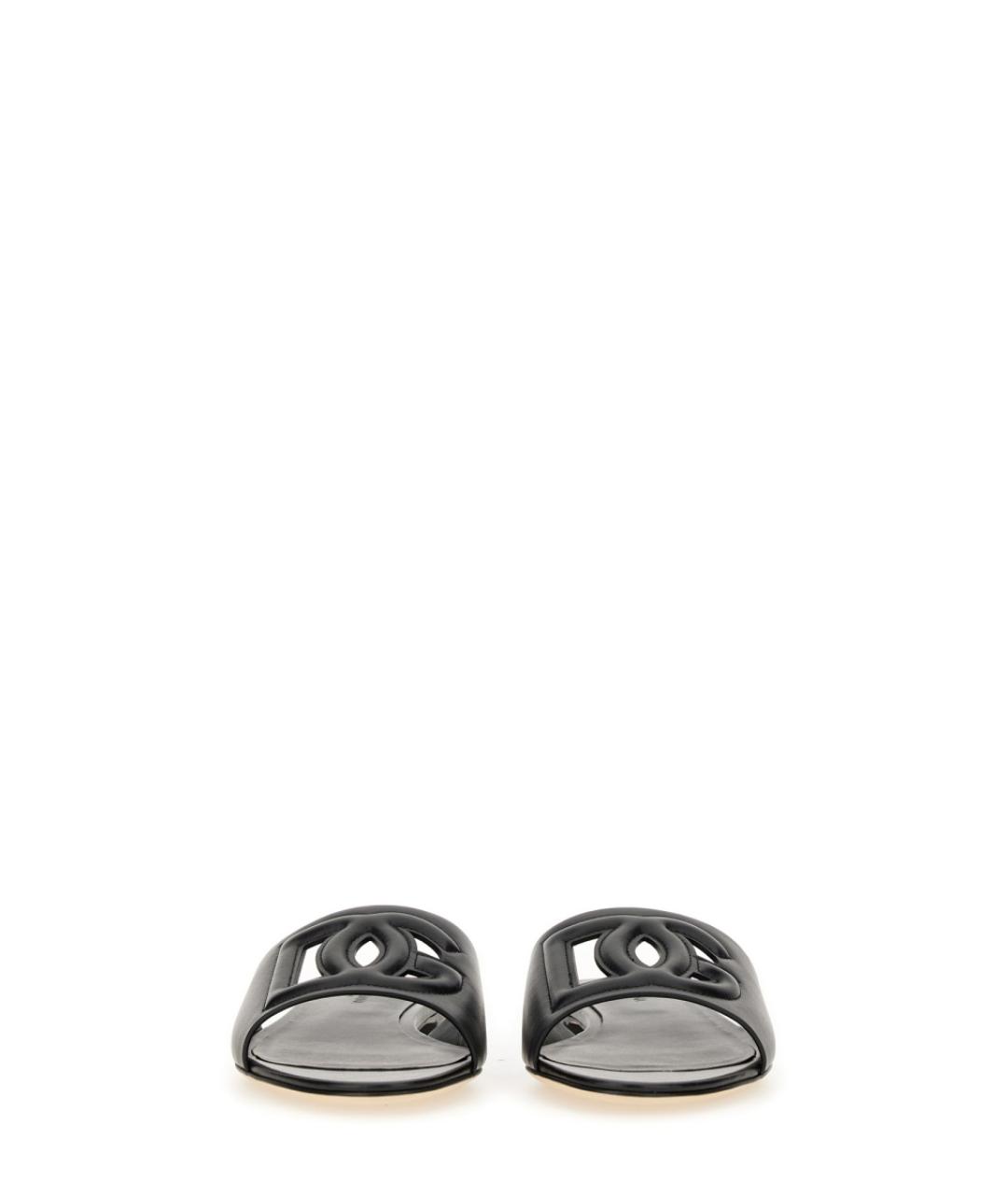 DOLCE&GABBANA Черные шлепанцы, фото 5