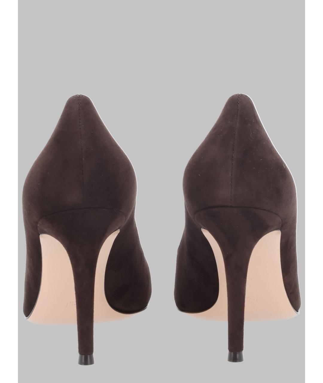 GIANVITO ROSSI Коричневые замшевые туфли, фото 3