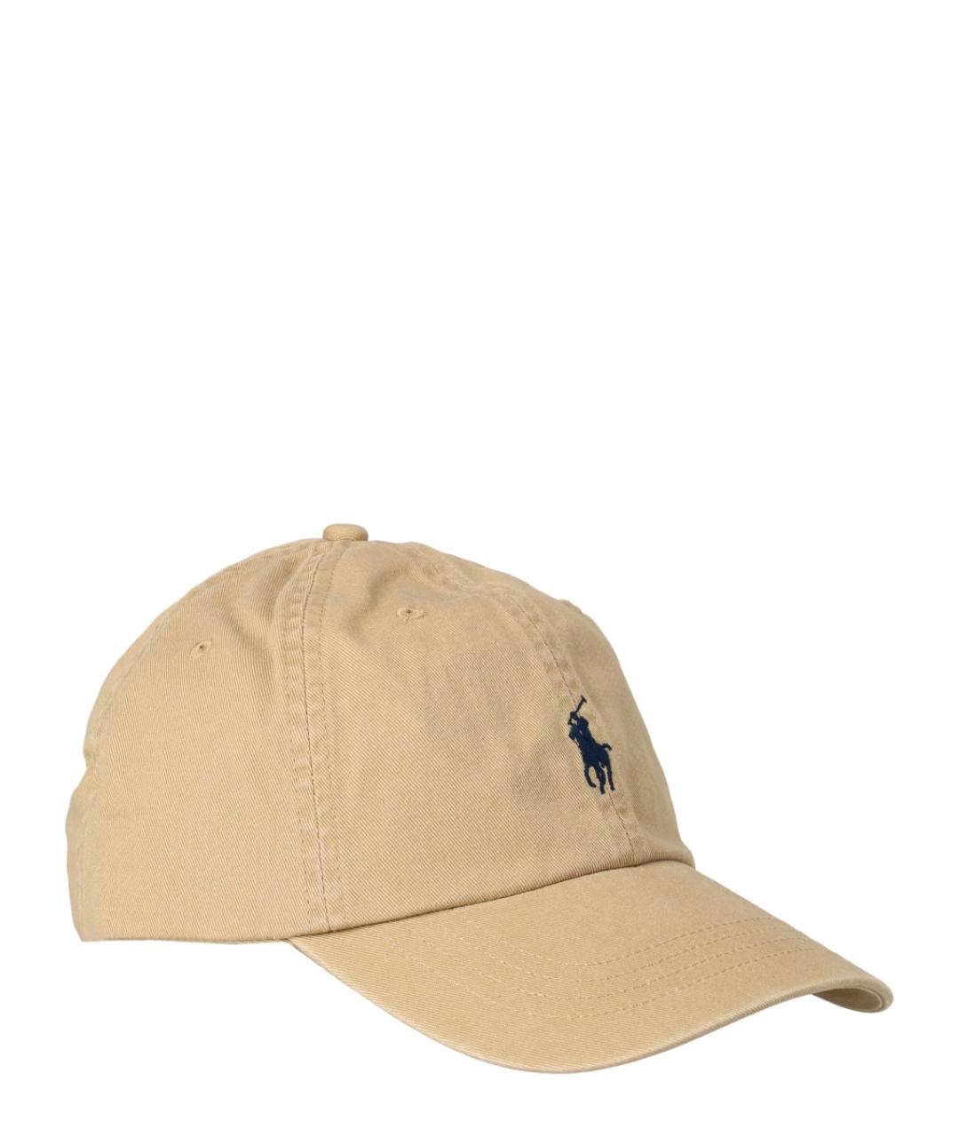 POLO RALPH LAUREN Бежевая хлопковая кепка, фото 3