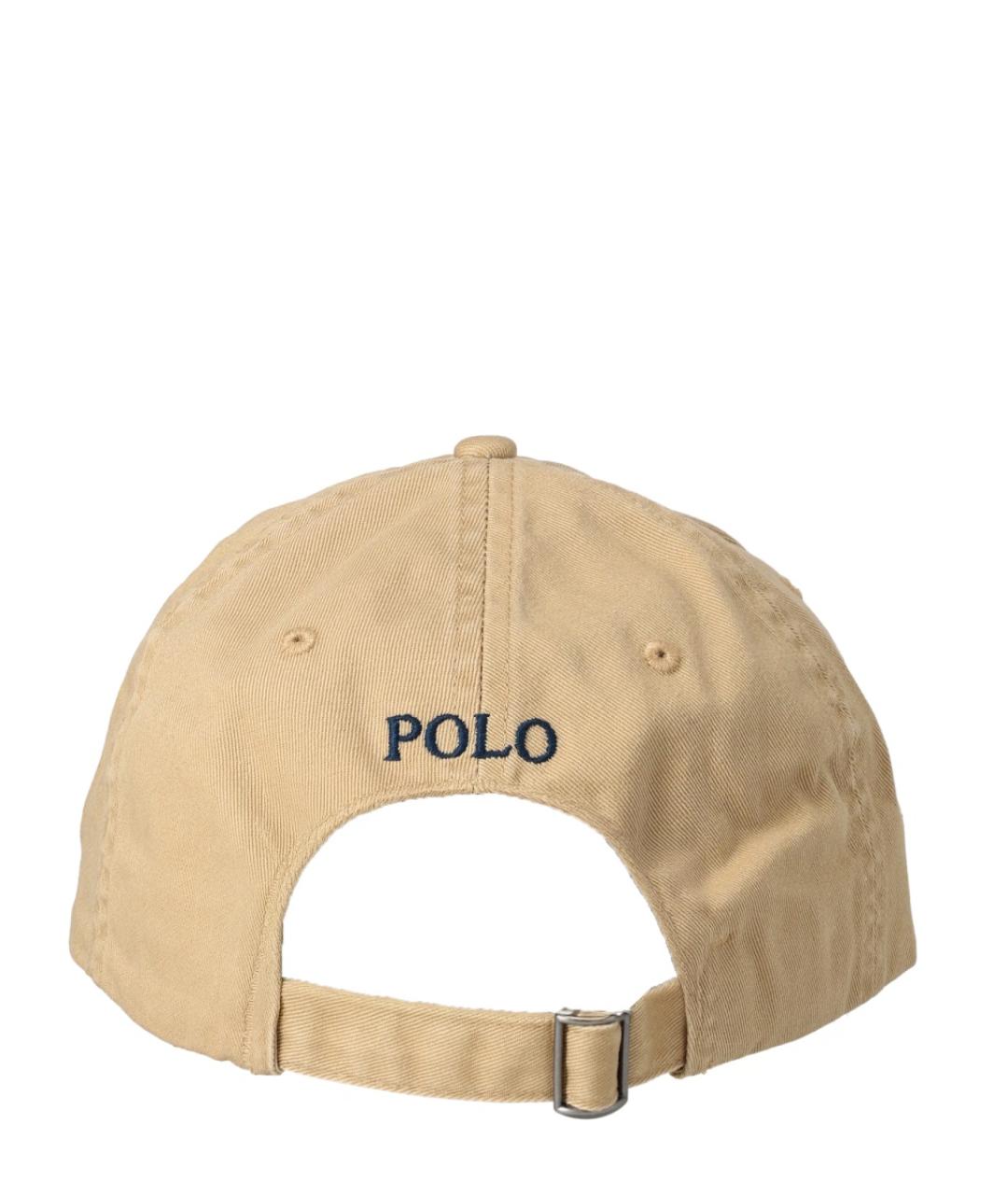 POLO RALPH LAUREN Бежевая хлопковая кепка, фото 2