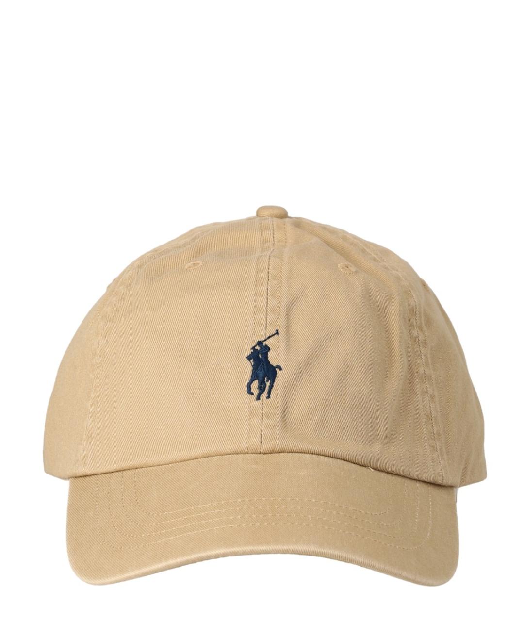 POLO RALPH LAUREN Бежевая хлопковая кепка, фото 1