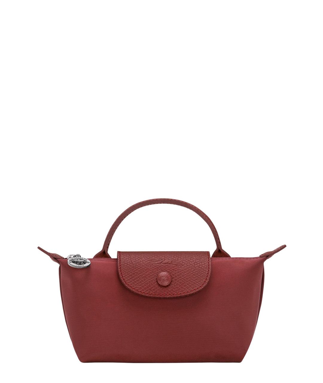 LONGCHAMP Бордовая синтетическая сумка с короткими ручками, фото 1