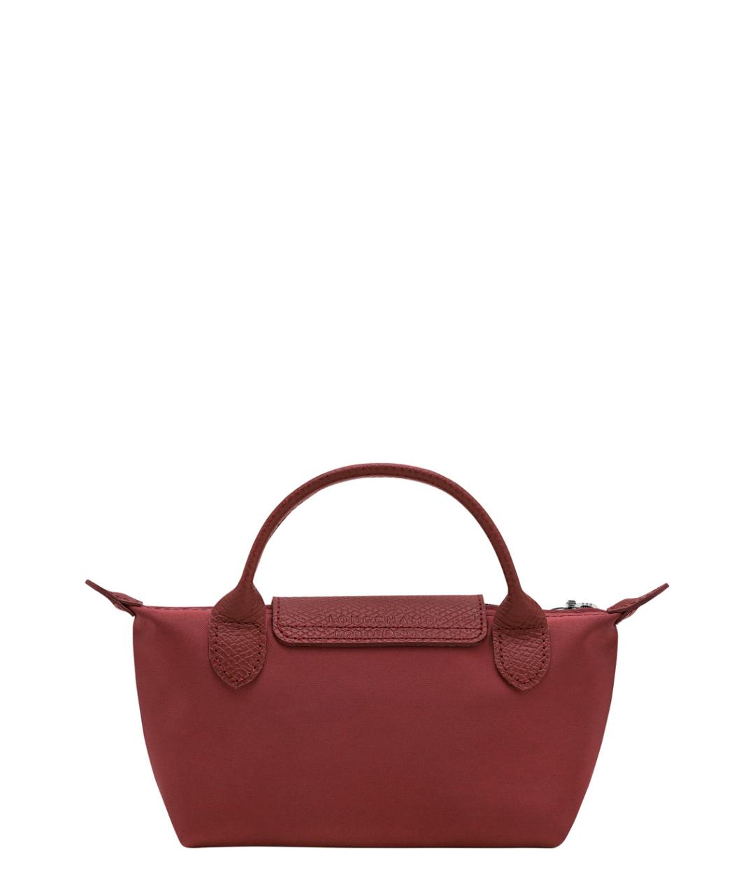 LONGCHAMP Бордовая синтетическая сумка с короткими ручками, фото 2